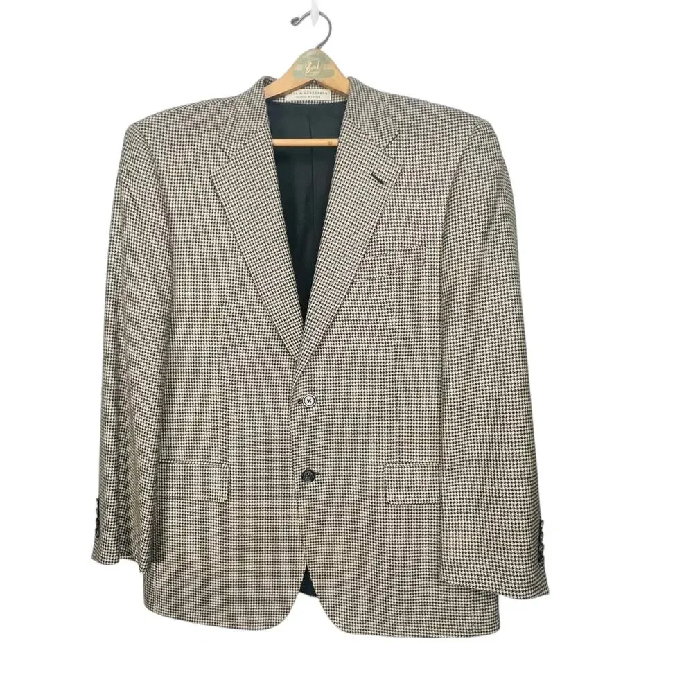 John W. Nordstrom Ethomas Men's 46R Silk Wool Blend 2 Button Blazer Sports Coat